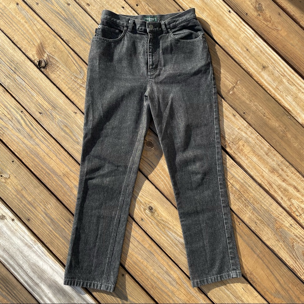 Ralph Lauren Jeans Co Vintage Black Straight Leg Jeans Size 10 Petite